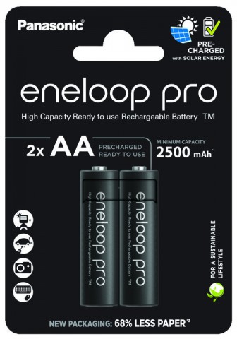 Panasonic Eneloop PRO akumuliatorius AA 2500 mAh pakuotėje po 2 vnt